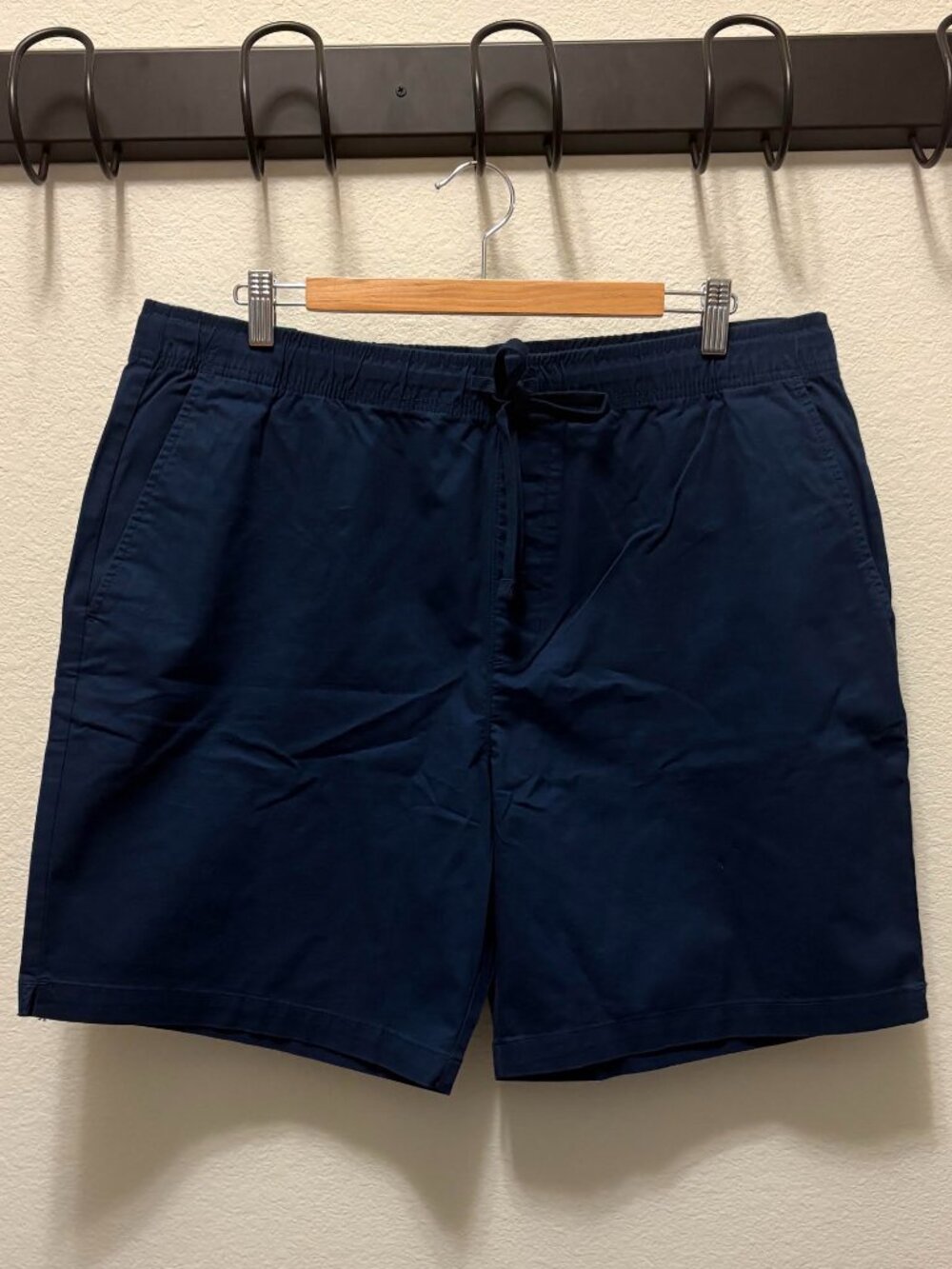 NEW Men's Banana Republic Cottonrich Pull On Drawstring Shorts - Blue - Size XL